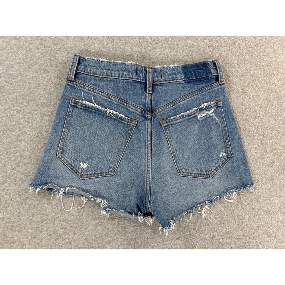 Abercrombie & Fitch Distressed 5 Pocket Jean Shorts (Women's Size 2) Blue - 2" - Picture 9 of 9